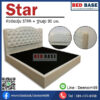 ฐานรองที่นอน พร้อมหัวเตียง เตียงนอนหุ้มหนัง ฐานเตียง เตียงดีไซน์ รุ่น STAR